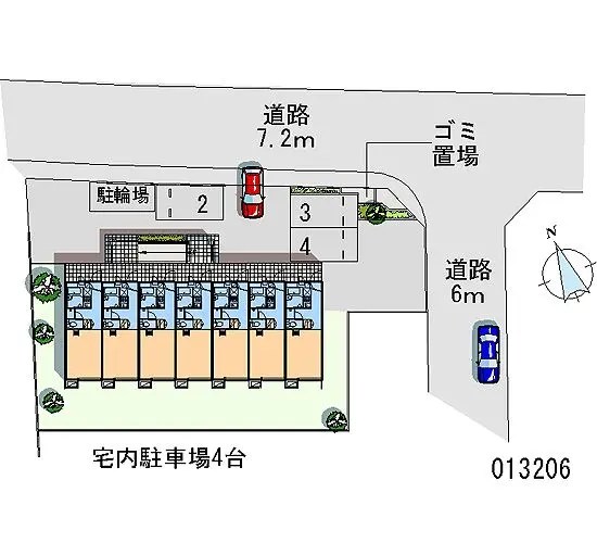 ★手数料０円★小平市上水南町　月極駐車場（LP）